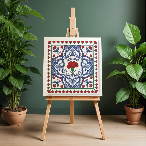 Painel de Azulejo Comemorativo "Fascismo Nunca Mais" – Edição 25 de Abril